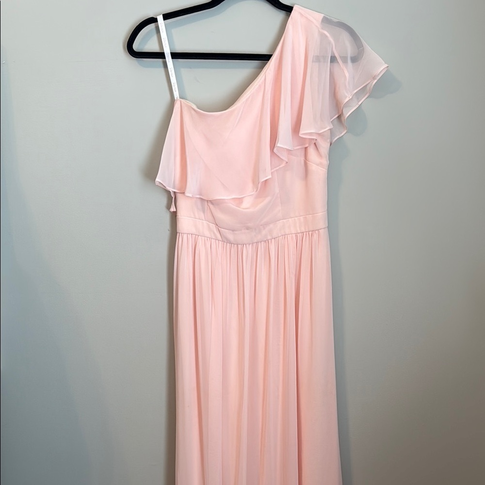 Elegant Pink One-Shoulder Dress